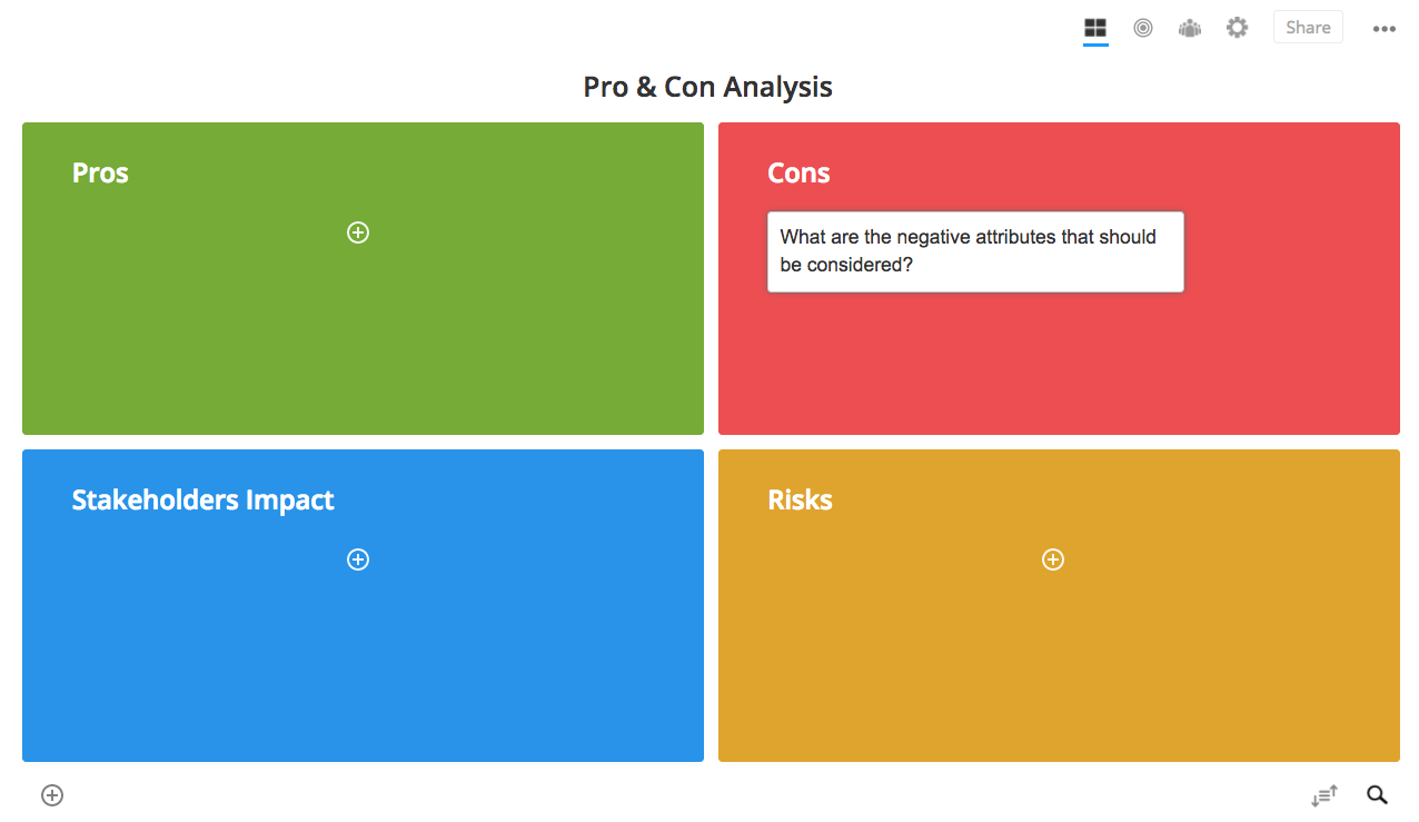 Pros Cons Analysis Template Examples Video Tutorials Online Software ...