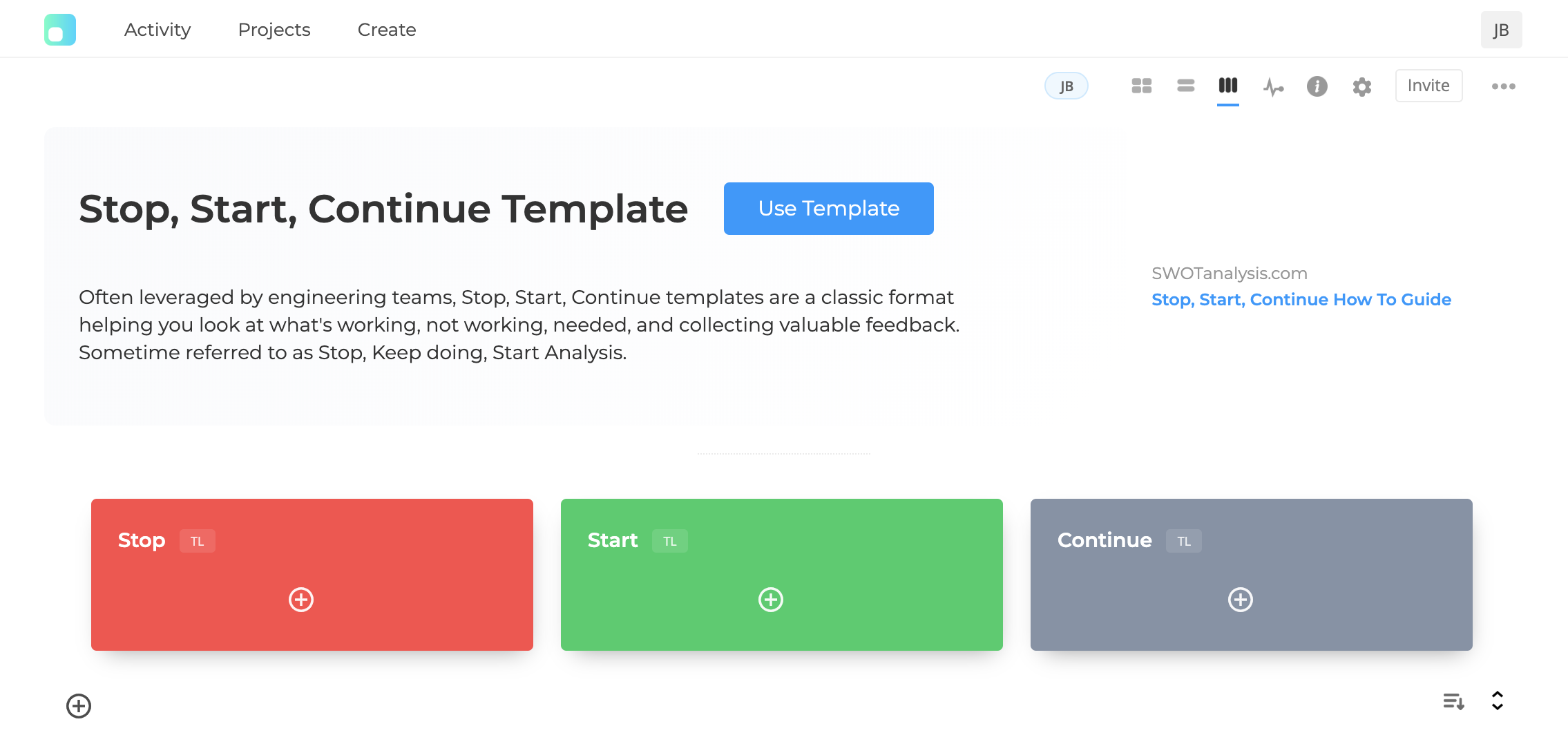 online-start-stop-continue-template-swot